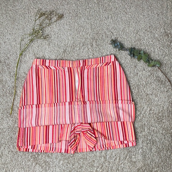 Nevada Colourful Striped Mini Skort ๐ป - Picture 2 of 9